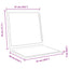 Sæde- og rygpuder 4 pcs Gråbrun 47 x 45 x 2 cm Polyester