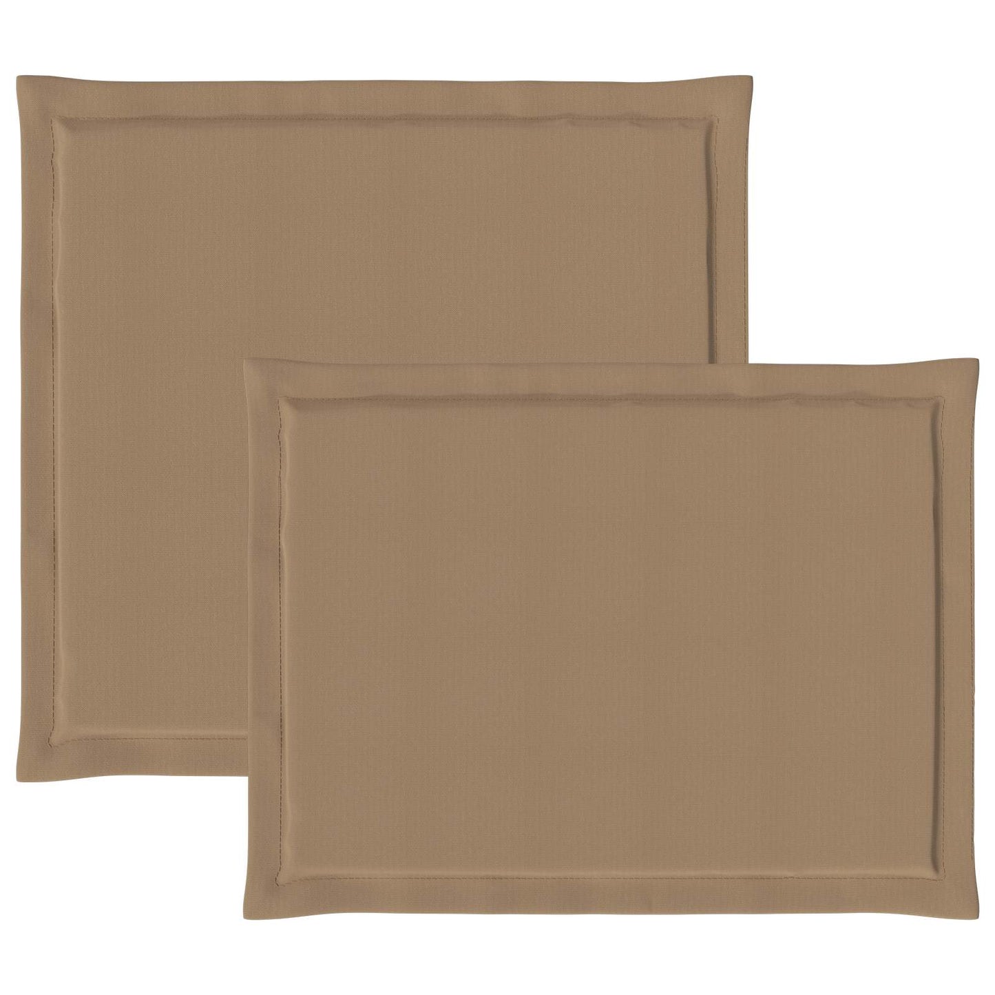 Sæde- og rygpuder 4 pcs Gråbrun 47 x 45 x 2 cm Polyester
