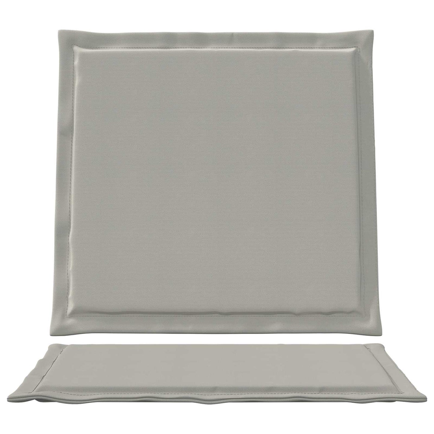 Sæde- og rygpuder 4 pcs Lysegrå 47 x 45 x 2 cm Polyester