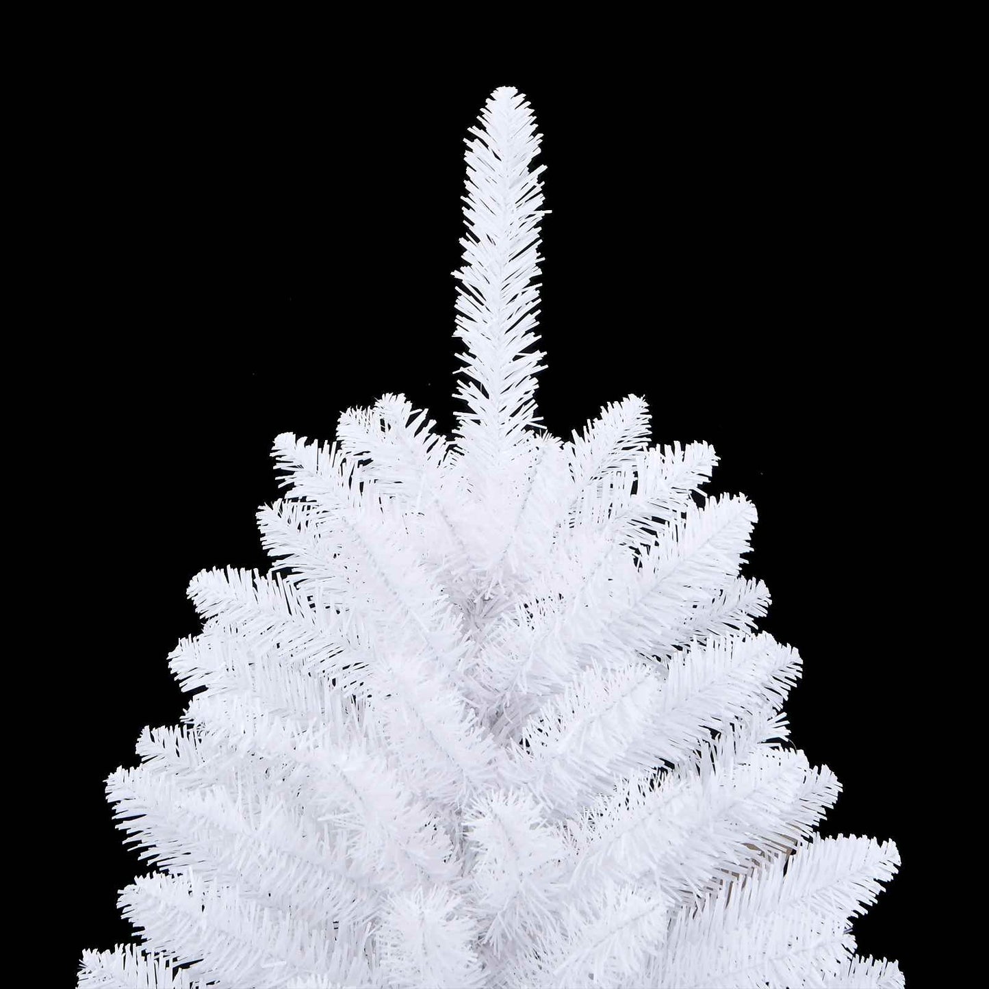 Kunstigt Hinged Juletræ med 150 LED'er Hvid 150 cm PVC og Stål