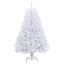 Kunstigt Hinged Juletræ med 150 LED'er Hvid 150 cm PVC og Stål