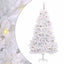 Kunstigt Hinged Juletræ med 300 LED'er Hvid 180 cm PVC og Stål