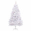 Kunstigt Hinged Juletræ med 300 LED'er Hvid 210 cm PVC og Stål