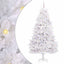 Kunstigt Hinged Juletræ med 300 LED'er Hvid 240 cm PVC og Stål