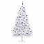 Kunstigt Hinged Juletræ med 300 LED'er Hvid 270 cm PVC og Stål