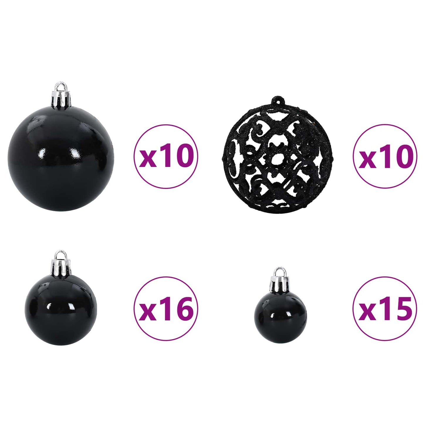 Kunstigt Hinged Juletræ med 300 LED'er Hvid 270 cm PVC og Stål