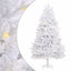 Kunstigt Hinged Juletræ med 300 LED'er Hvid 300 cm PVC og Stål