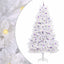 Kunstigt Hinged Juletræ med 300 LED'er Hvid 300 cm PVC og Stål