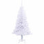 Kunstigt juletræ med 150 LED'er Hvid 150 cm PVC og Stål