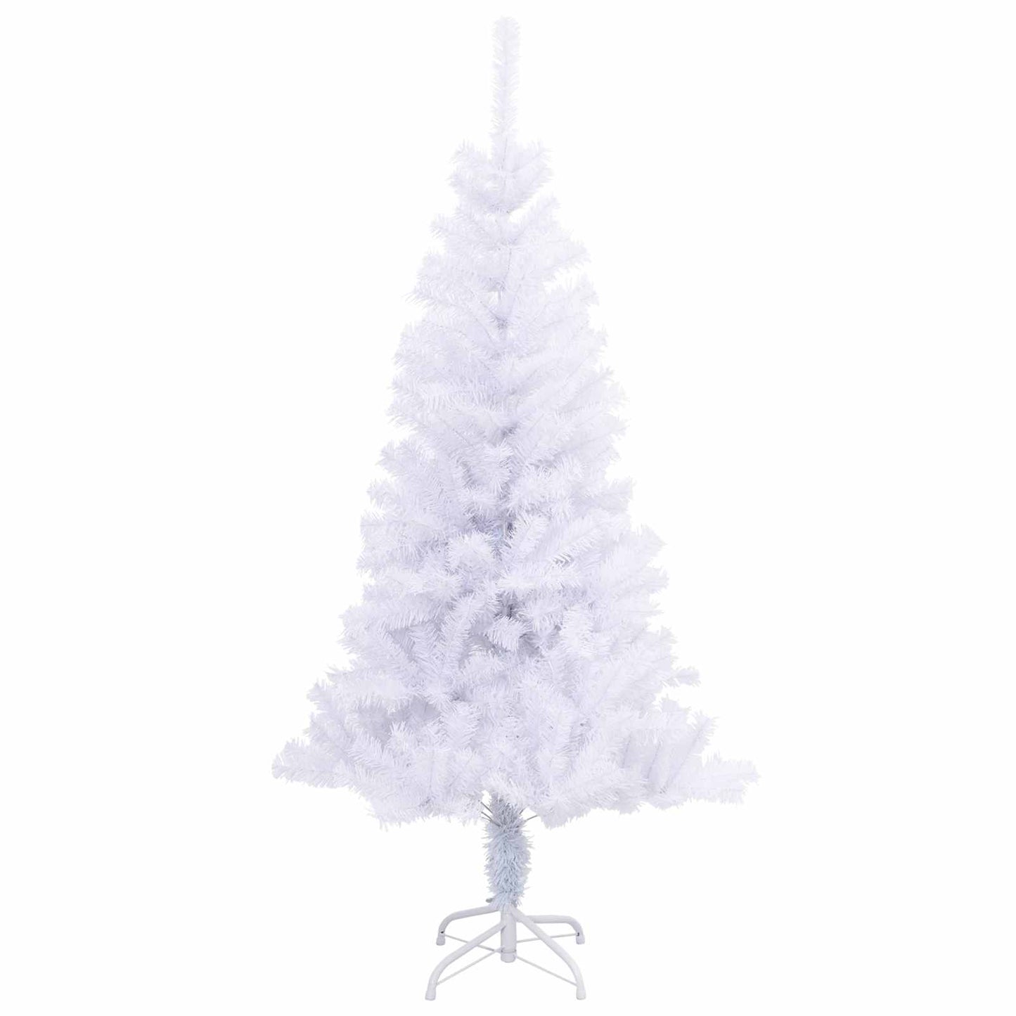 Kunstigt juletræ med 150 LED'er Hvid 150 cm PVC og Stål