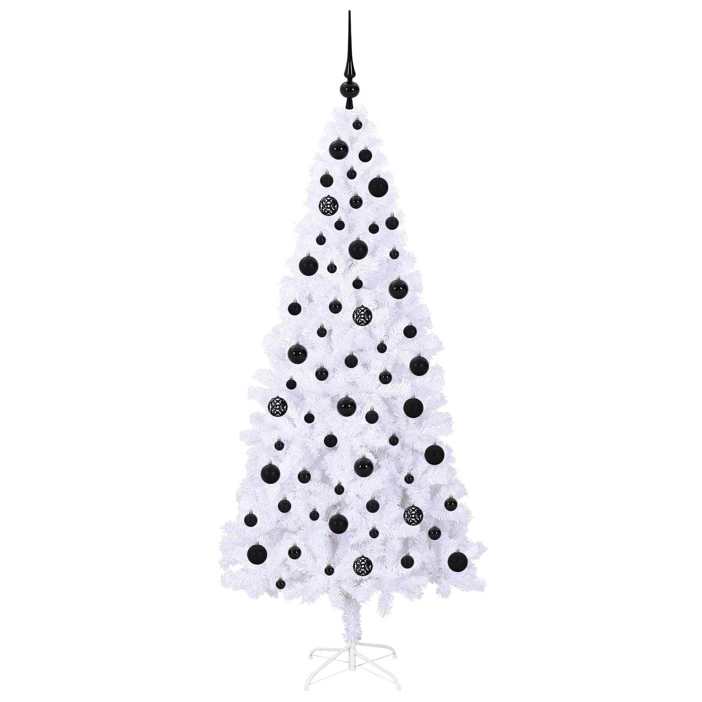 Kunstigt juletræ med 300 LED'er Hvid 180 cm PVC og Stål