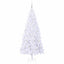 Kunstigt juletræ med 300 LED'er Hvid 210 cm PVC og Stål