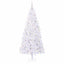 Kunstigt juletræ med 300 LED'er Hvid 240 cm PVC og Stål