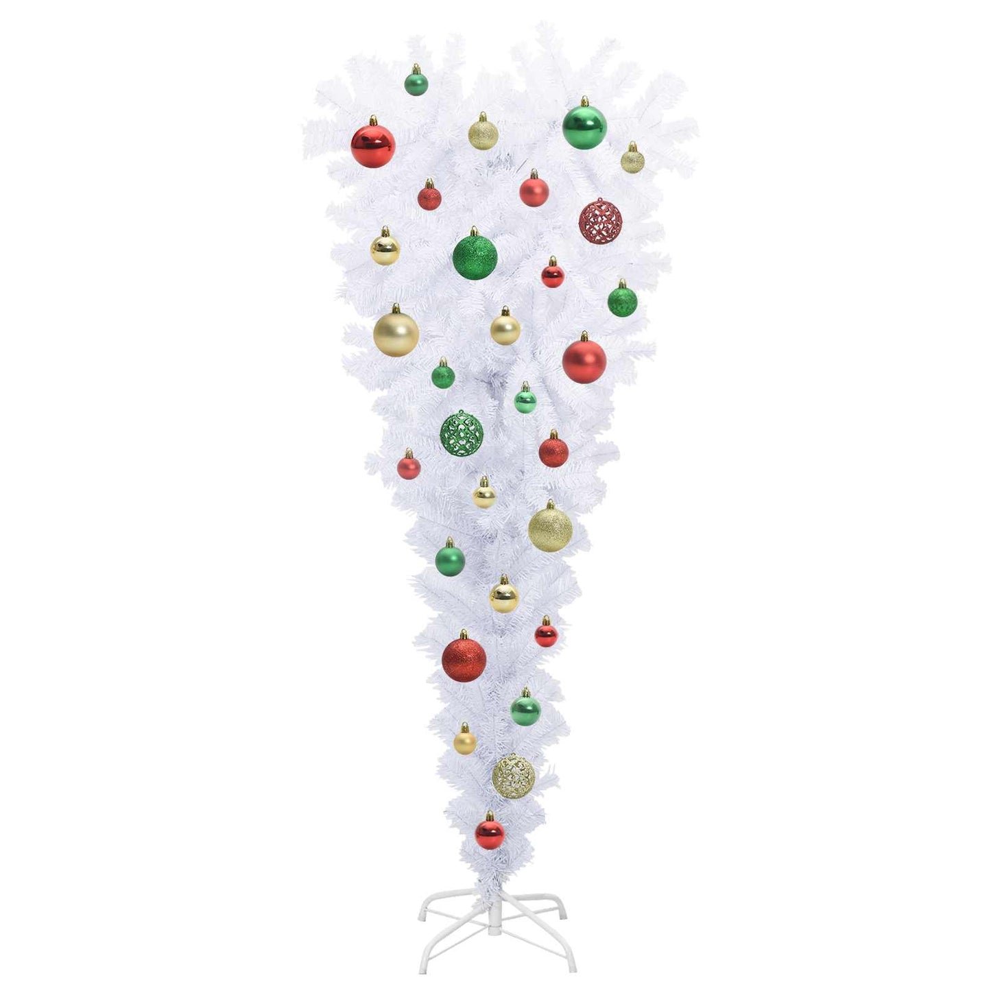 Kunstigt juletræ med 150 LED'er Hvid 120 cm PVC og Stål