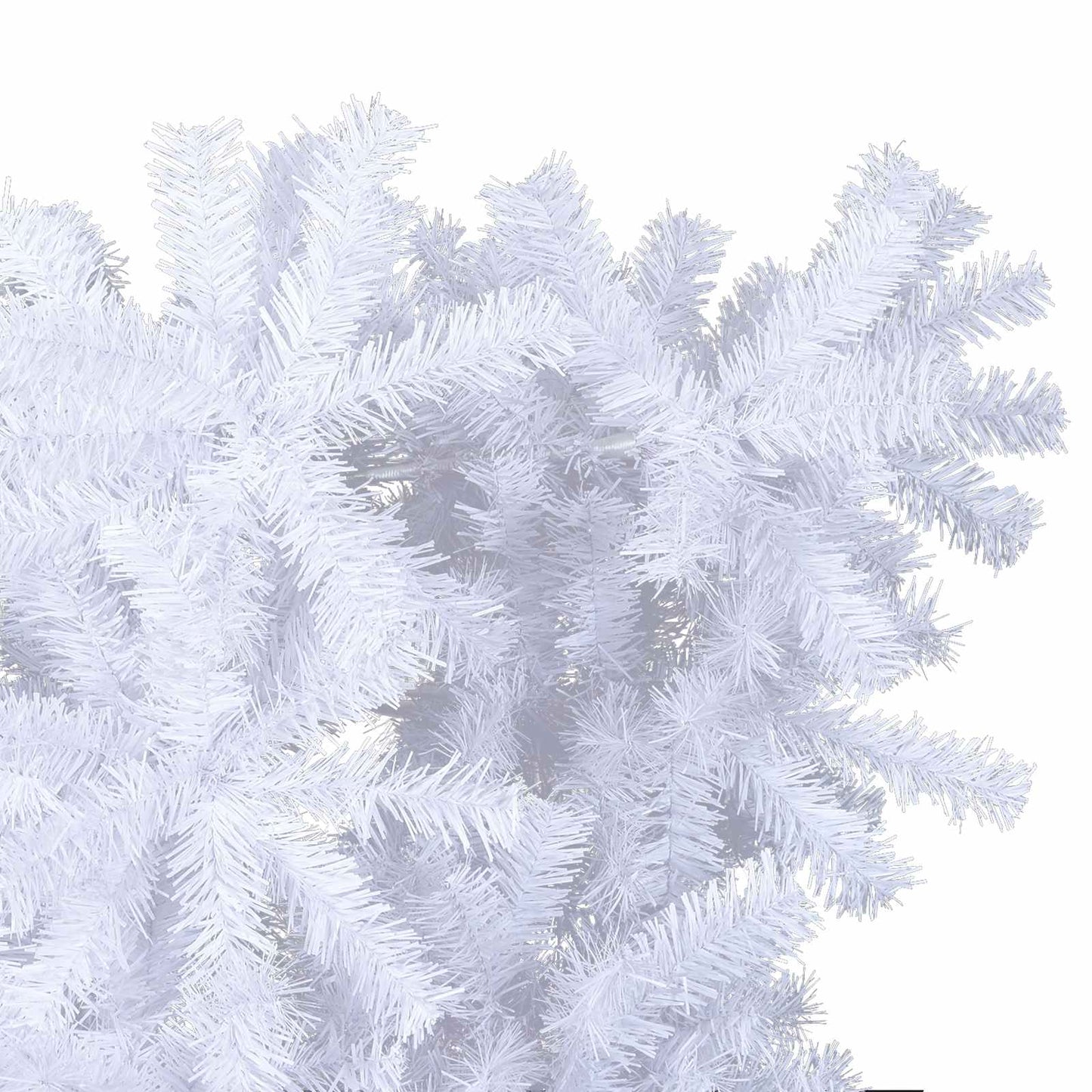 Kunstigt juletræ med 300 LED'er Hvid 240 cm PVC og Stål
