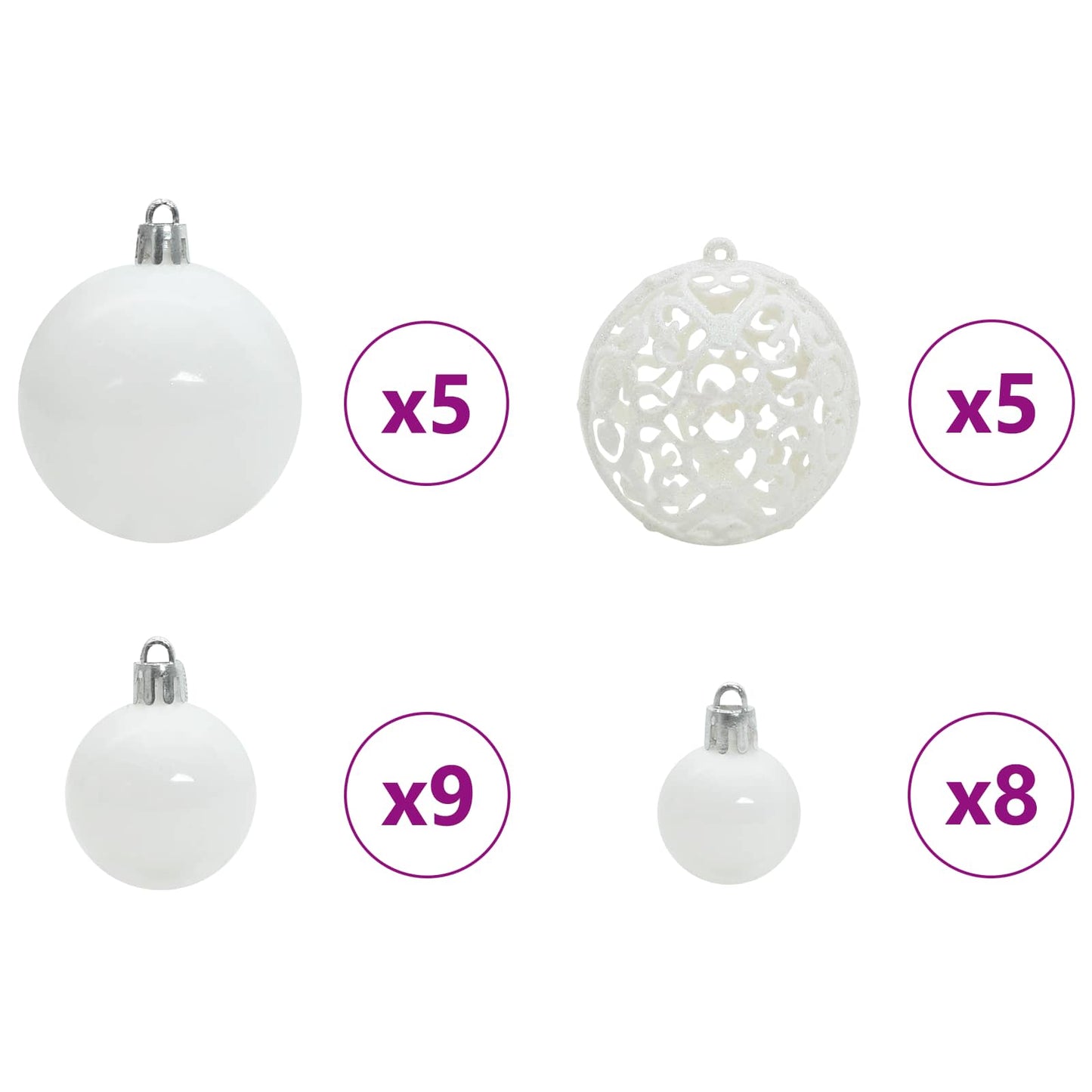 Kunstigt juletræ med 150 LED'er Hvid 120 cm PVC og Stål