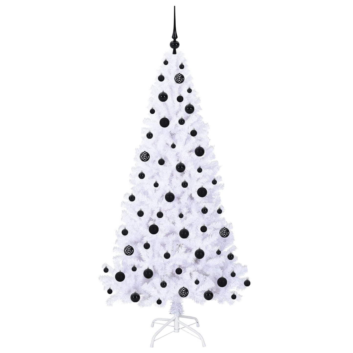 Kunstigt juletræ med 300 LED'er Hvid 180 cm PVC og Stål