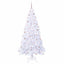 Kunstigt juletræ med 300 LED'er Hvid 210 cm PVC og Stål