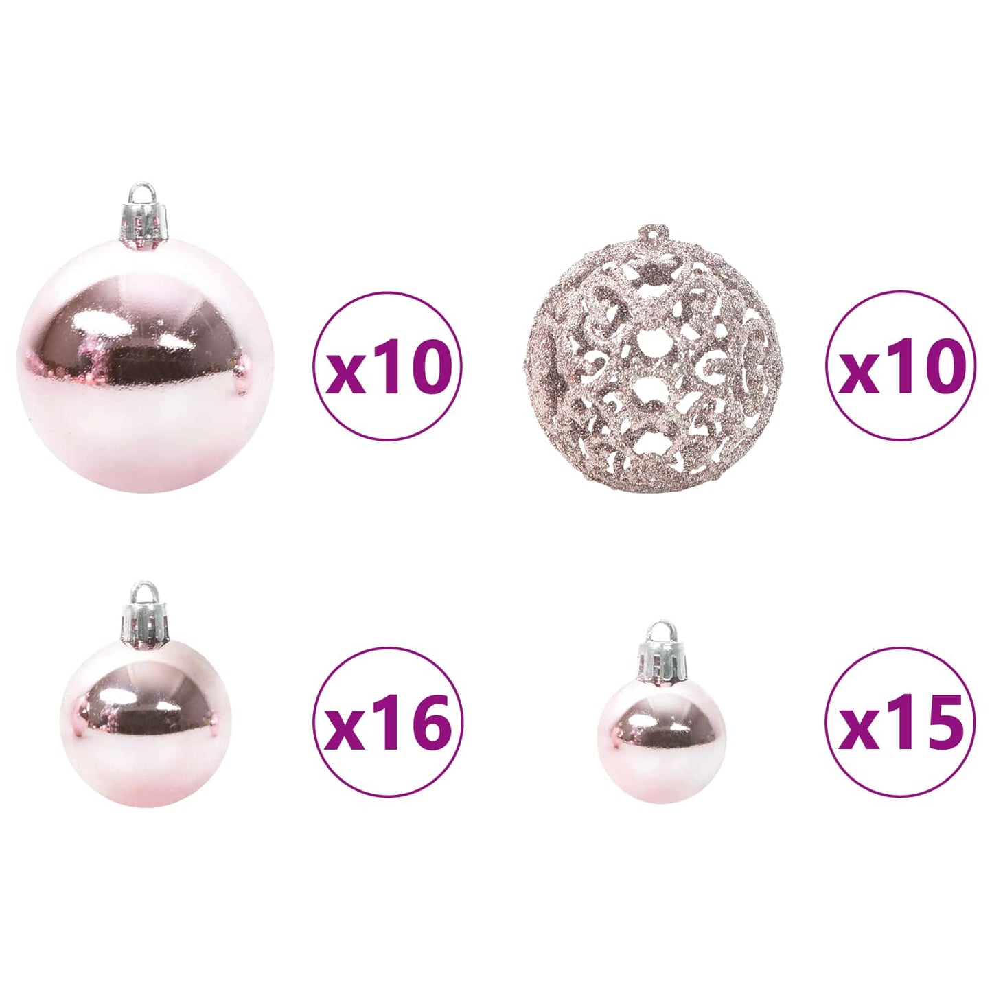Kunstigt juletræ med 300 LED'er Hvid 210 cm PVC og Stål