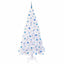 Kunstigt juletræ med 300 LED'er Hvid 210 cm PVC og Stål
