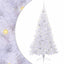 Kunstigt juletræ med 300 LED'er Hvid 210 cm PVC og Stål