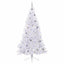 Kunstigt juletræ med 300 LED'er Hvid 240 cm PVC og Stål