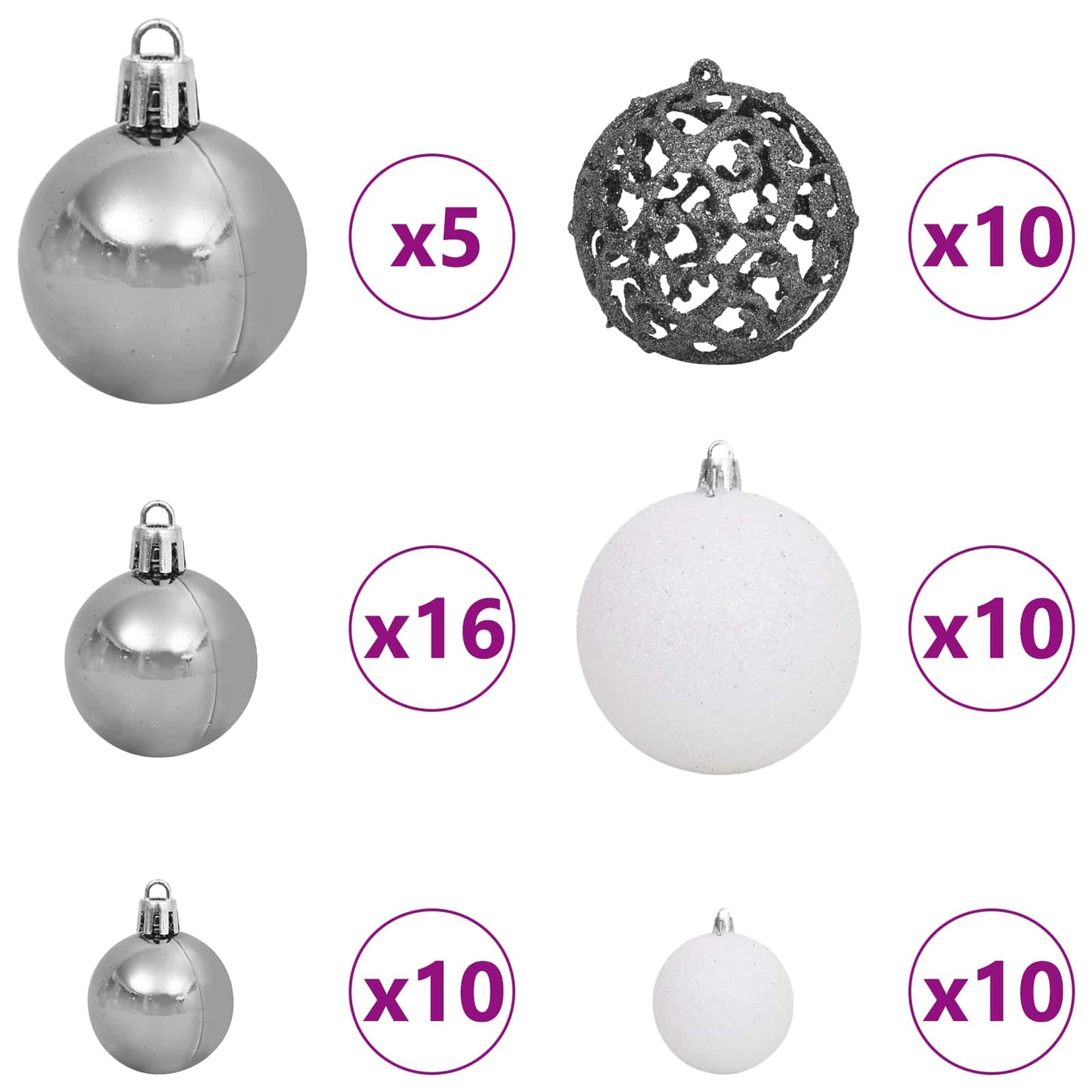 Kunstigt juletræ med 300 LED'er Hvid 240 cm PVC og Stål