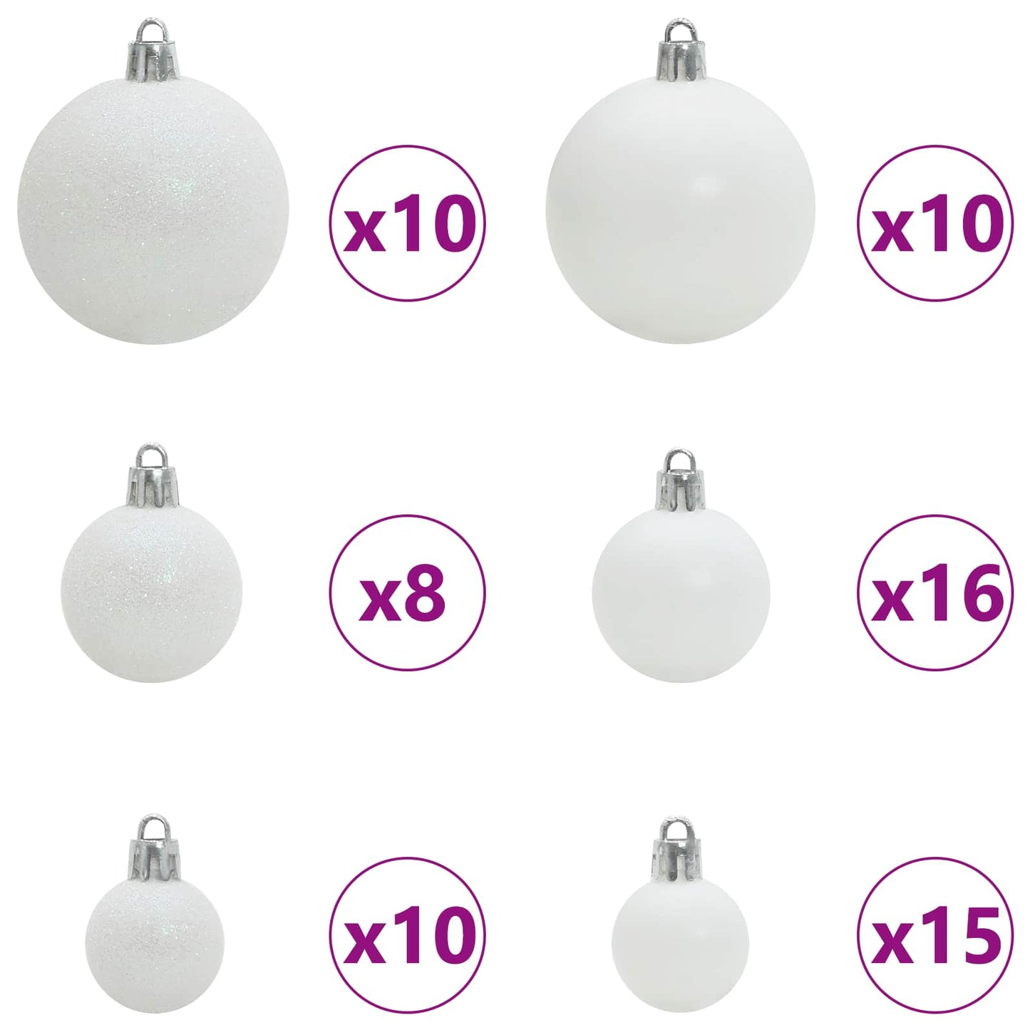 Kunstigt juletræ med 300 LED'er Hvid 240 cm PVC og Stål