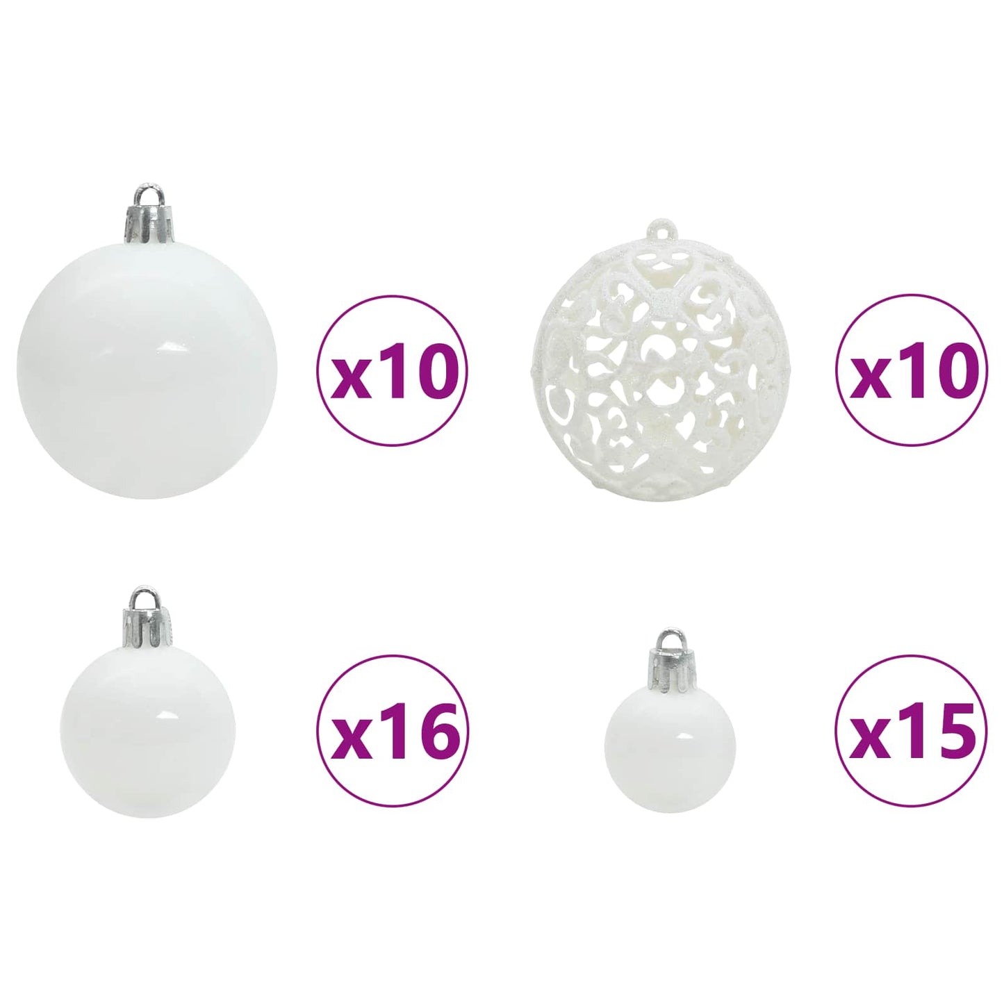 Kunstigt juletræ med 300 LED'er Hvid 240 cm PVC og Stål