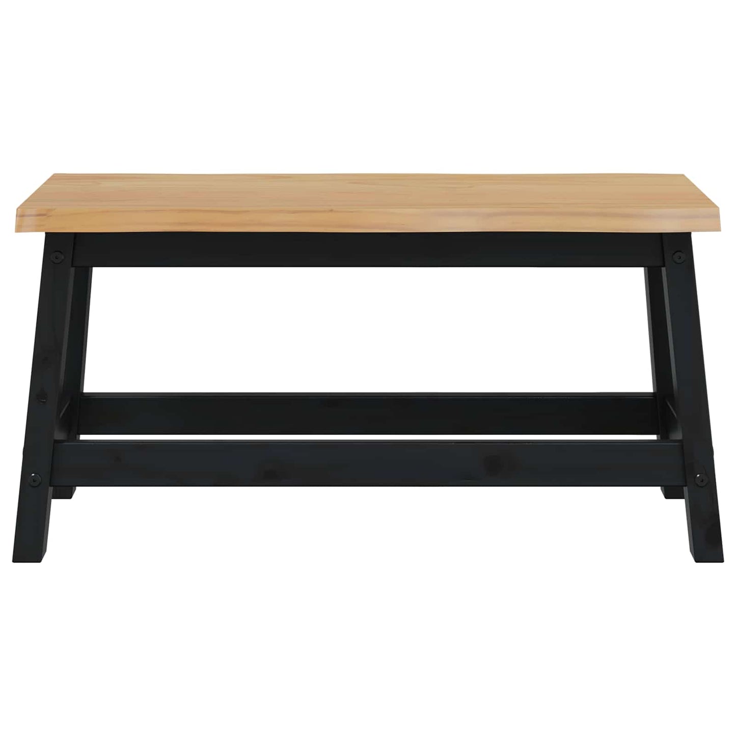 Spisebænk EKAI Sort 91,5 x 29 x 45,5 cm Massivt fyrretræ