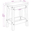 Barbænk EKAI 2 pcs Sort 40 x 29 x 45,5 cm Massivt fyrretræ