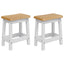 Barbænk EKAI 2 pcs Hvid 40 x 29 x 45,5 cm Massivt fyrretræ