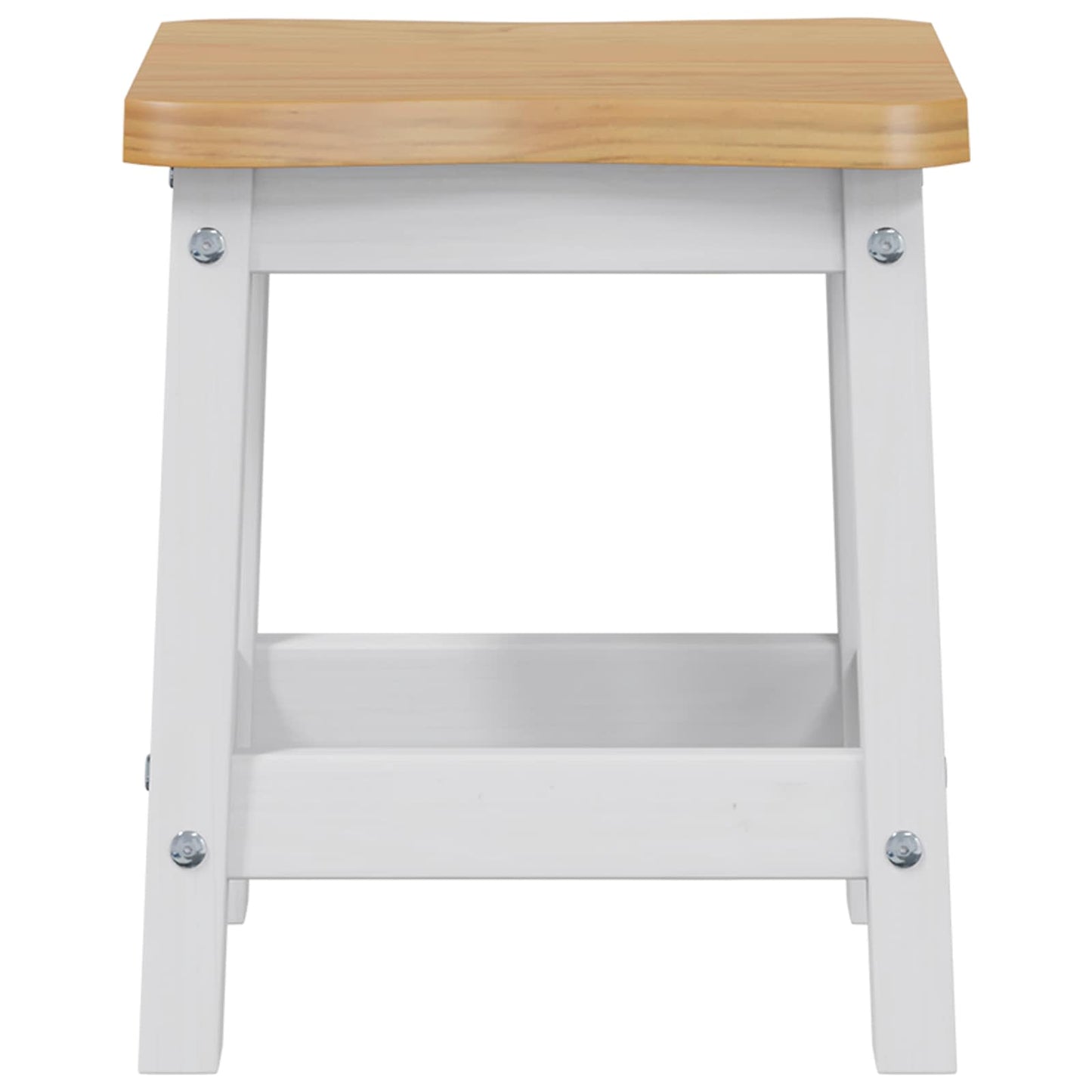 Barbænk EKAI 2 pcs Hvid 40 x 29 x 45,5 cm Massivt fyrretræ
