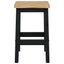 Høj Barstol EKAI 2 pcs Sort 40 x 29 x 63 cm Massivt fyrretræ