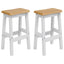 Høj Barstol EKAI 2 pcs Hvid 40 x 29 x 63 cm Massivt fyrretræ