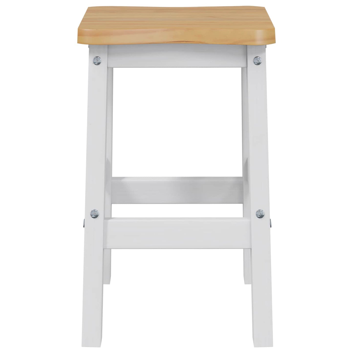 Høj Barstol EKAI 2 pcs Hvid 40 x 29 x 63 cm Massivt fyrretræ