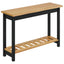 Konsolbord EKAI Sort 112 x 35 x 76 cm Massivt fyrretræ