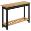 Konsolbord EKAI Sort 112 x 35 x 76 cm Massivt fyrretræ