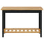 Konsolbord EKAI Sort 112 x 35 x 76 cm Massivt fyrretræ