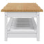 Sofabord EKAI Hvid 100 x 60 x 45,5 cm Massivt fyrretræ
