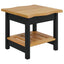 Sidebord med hylde EKAI Sort 50 x 50 x 45,5 cm Massivt fyrretræ