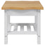 Sidebord med hylde EKAI Hvid 50 x 50 x 45,5 cm Massivt fyrretræ