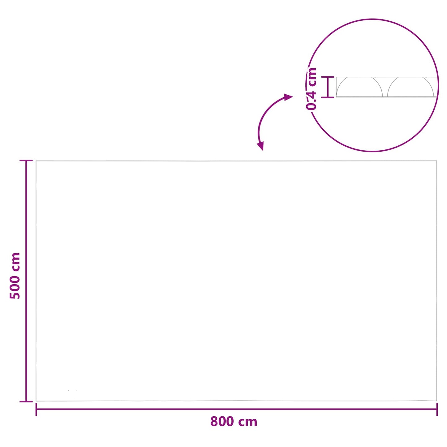Solar Pool Cover Ekstra Tung 800 x 500 cm 400 μm Firkantet PE
