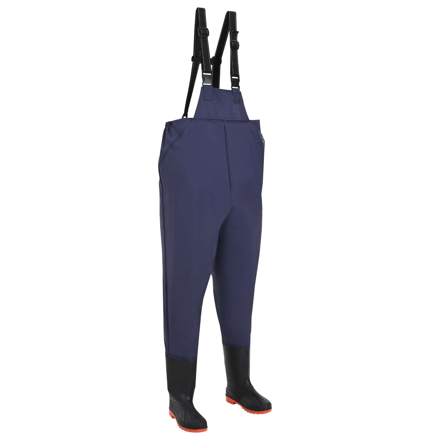 Brystvade med støvler PVC-belagt polyester Størrelse 38 Blå