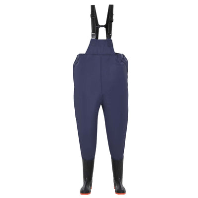 Brystvade med støvler PVC-belagt polyester Størrelse 38 Blå
