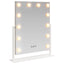 LED Makeup Spejl Hvid 44 x 10 x 53 cm Glas og Stål