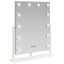 LED Makeup Spejl Hvid 44 x 10 x 53 cm Glas og Stål