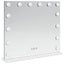LED Makeup Spejl Hvid 50 x 10 x 44 cm Glas og Stål