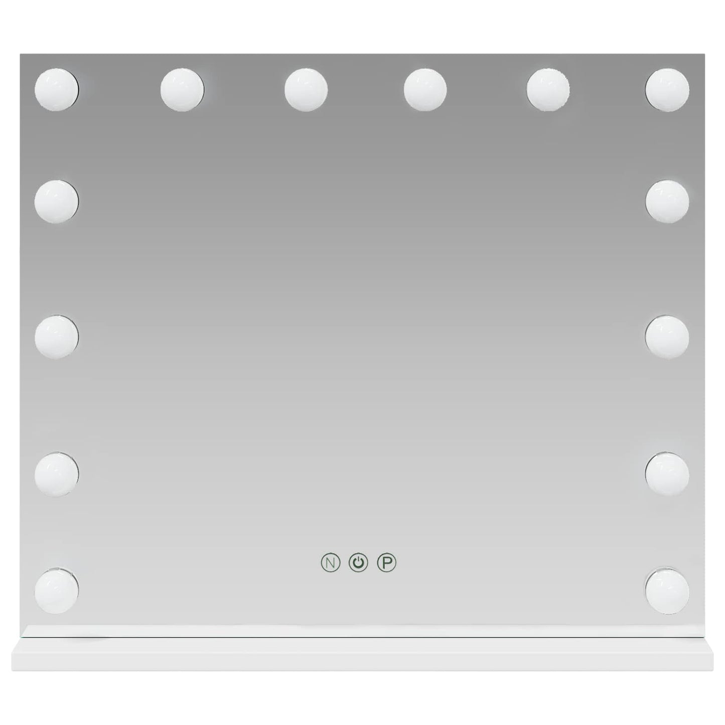 LED Makeup Spejl Hvid 50 x 10 x 44 cm Glas og Stål