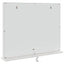 LED Makeup Spejl Hvid 58 x 10 x 47 cm Glas og Stål